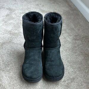 UGG Black Plush Lined Boots Slip-On